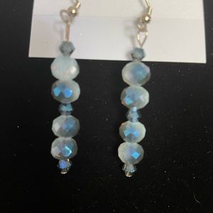 😀 HAND CRAFTED MYSELF EARRINGS 2” Marine Blue Beauty